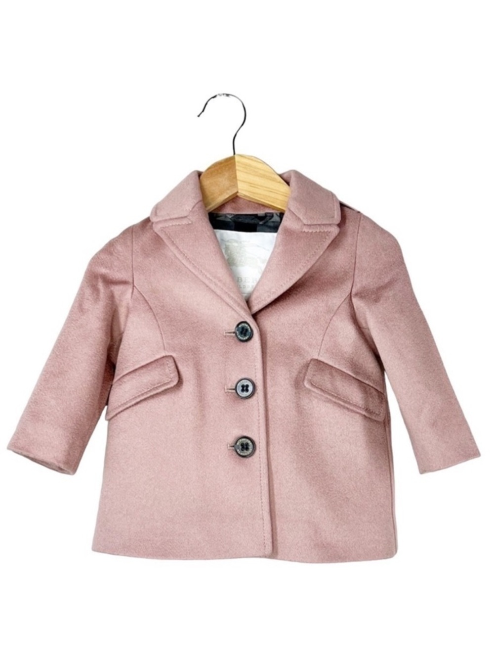 Burberry Baby Cashmere Coat “Mini Bridget” 6 Months Antique Rose Pink New NWT